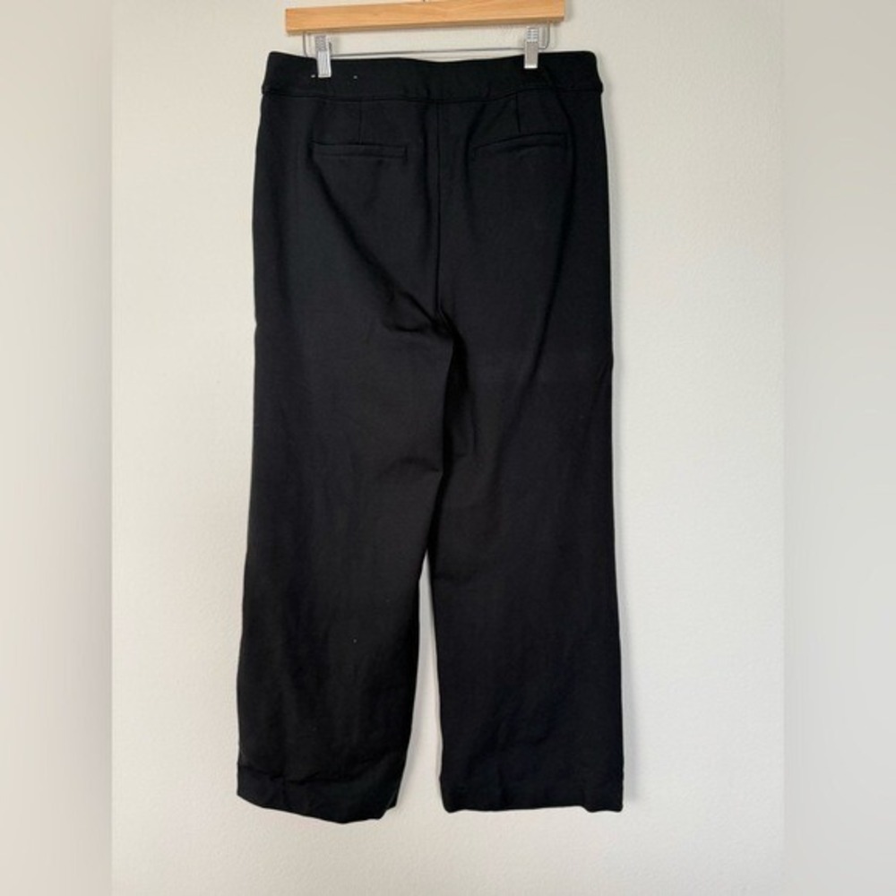 Soft Surroundings Soft Essential Ponte Wide Leg Pants Womens Large Black Classic - Picture 5 of 7